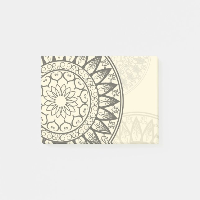 Bloco De Notas Mandala brandamente no amarelo (Frente)