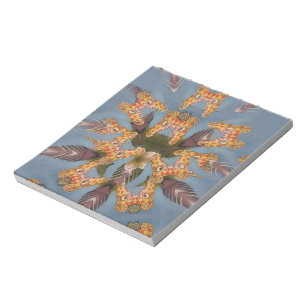 Bloco De Notas Mandala de Girafa Kaleidoscópio: Arte Abstrata de
