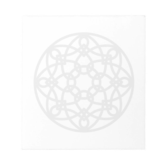 Bloco De Notas Mandala de Nó Desbotado (Frente)