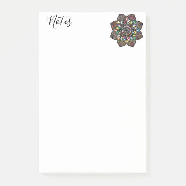 Bloco De Notas Mandala de Post-it Notes (Frente)