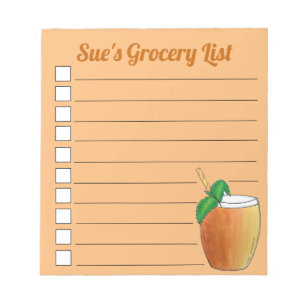 Bloco De Notas Mango Lassi Refrescando a Fruta de iogurte Indiana