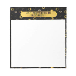 Bloco De Notas Manifestação Celestial Sol e Lua Zodiac Olho