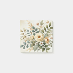 Bloco De Notas Manteiga Amarela Primavera Floral e Verão