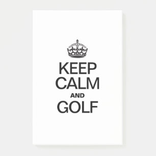 BLOCO DE NOTAS MANTENHA A CALMA E O GOLFE
