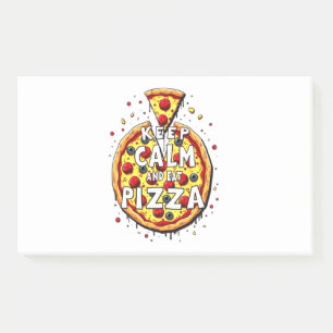 Bloco De Notas Mantenha calma e coma pizza: Design perfeito para