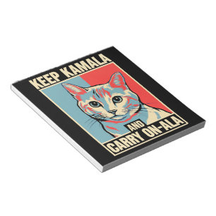 Bloco De Notas Mantenha Kamala e Carregar On-A-La LA Kamala Harri