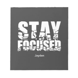 Bloco De Notas Mantenha-se focado na frase motivacional com tipog