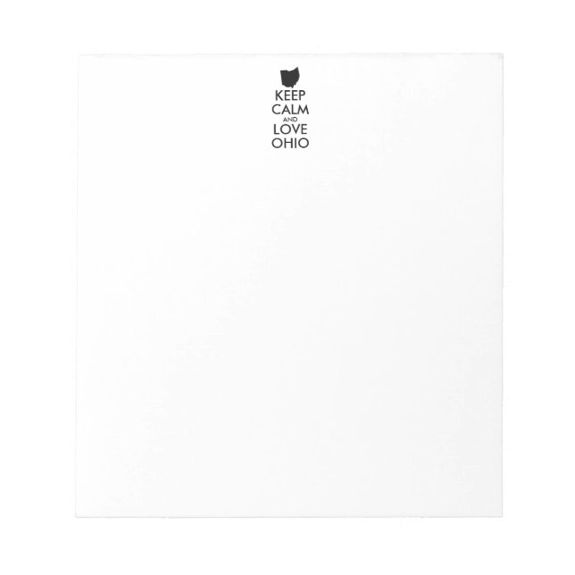 Bloco De Notas MANTER CALM e AMOR personalizáveis (Frente)