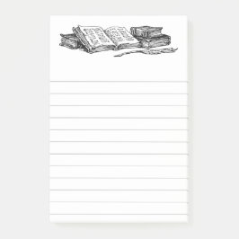 Bloco De Notas Manuais de Vintage e Escrevendo Quill com Linhas A