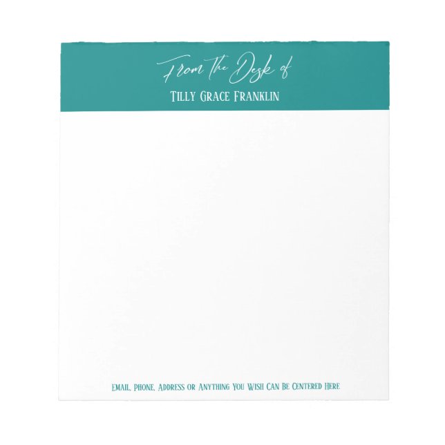 Bloco De Notas Manuscrito da mesa de chá brilhante (Frente)