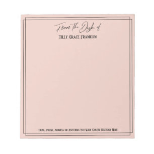 Bloco De Notas Manuscrito da mesa de luz simples