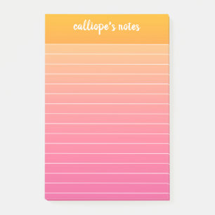Bloco De Notas Mão Cor-de-Rosa Amarelo Vinculada