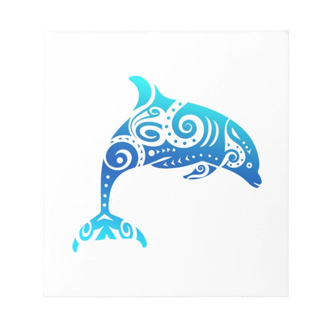 Bloco De Notas Maori Dolphin Polynésia Tribal Tattoo Idea (Frente)