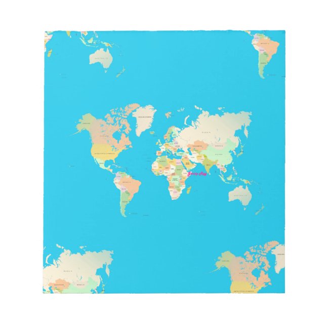 Bloco De Notas mapa (Frente)