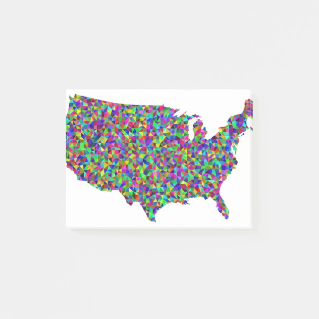 Bloco De Notas Mapa abstrato da América (Frente)