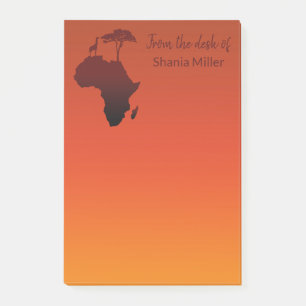 Bloco De Notas Mapa africano do safari - notas do Cargo-it®
