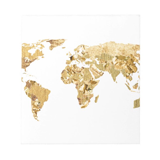 Bloco De Notas Mapa da folha de ouro (Frente)