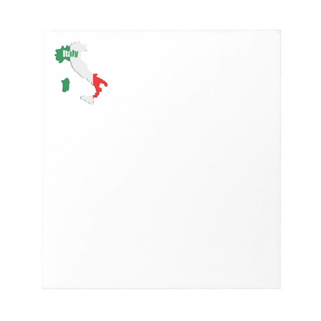 Bloco De Notas Mapa da Itália (Frente)