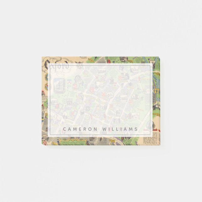 Bloco De Notas Mapa de Oxford, Inglaterra (British Railways) (Frente)