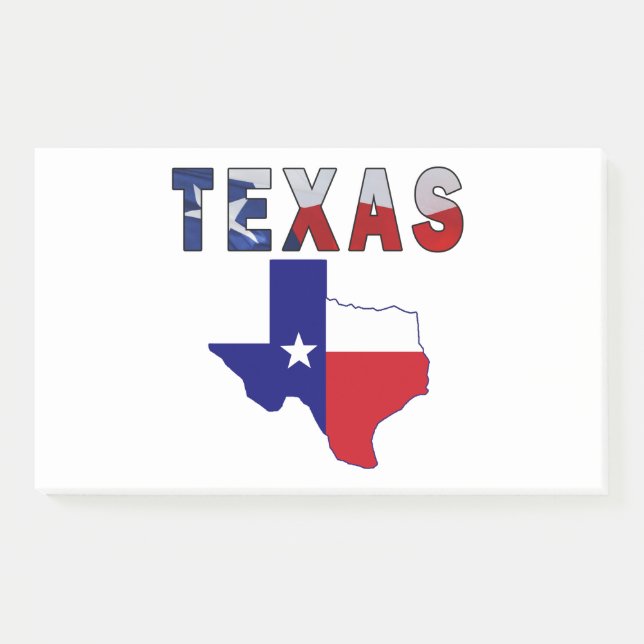 Bloco De Notas Mapa de Sinalizador com Texas (Frente)