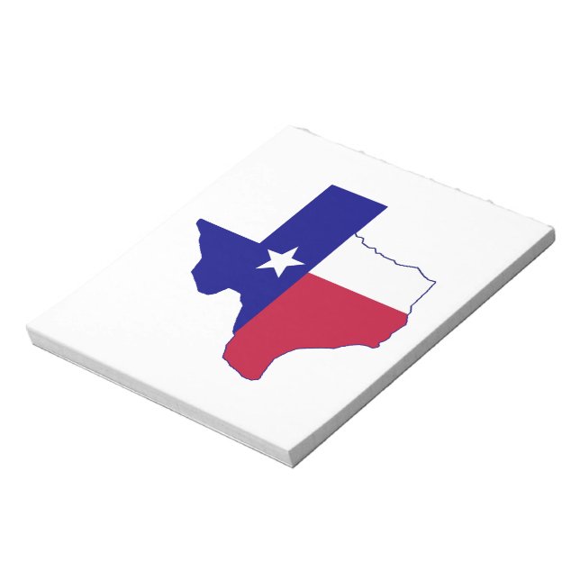 Bloco De Notas Mapa de Sinalizador do Texas (Invertido)