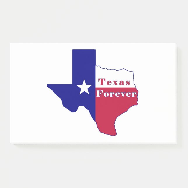 Bloco De Notas Mapa de Sinalizador do Texas Forever (Frente)
