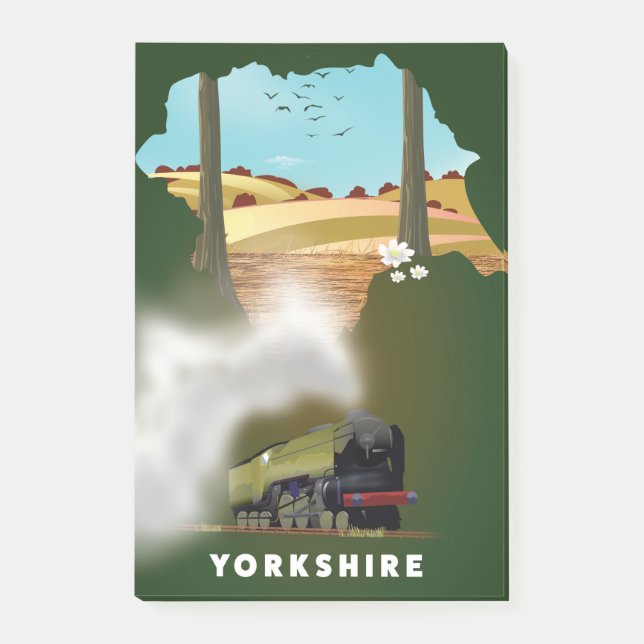 Bloco De Notas Mapa ferroviário de Yorkshire impressão de viagem (Frente)
