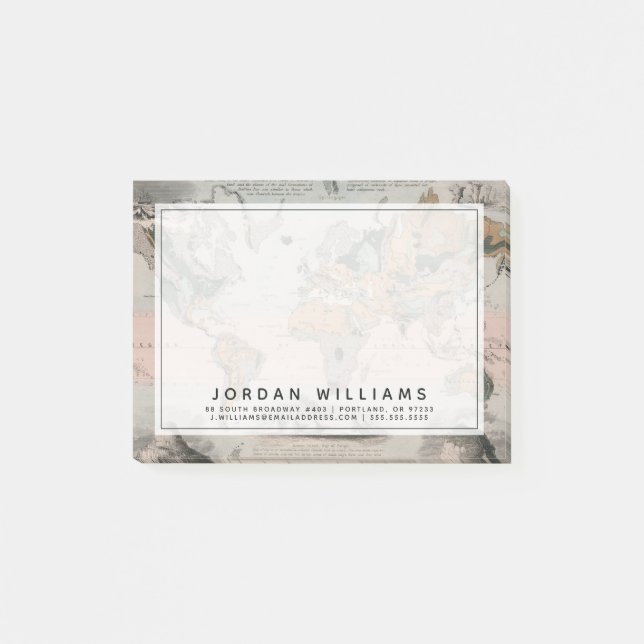 Bloco De Notas Mapa Geológico do Mundo (Frente)