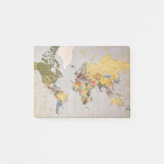 Bloco De Notas mapa mundial (Frente)