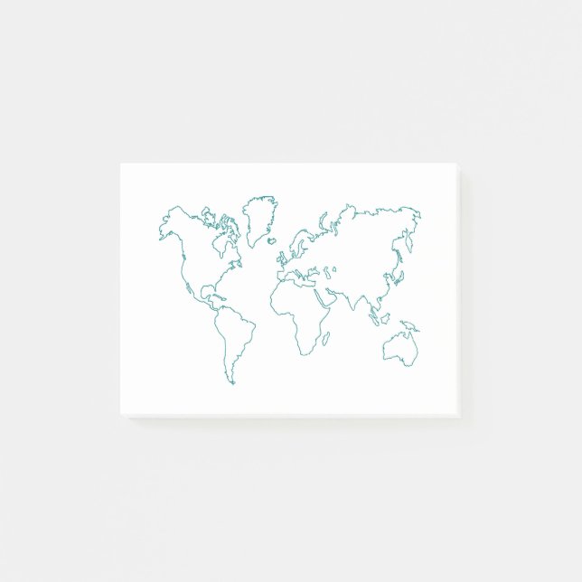 Bloco De Notas Mapa Mundial (Frente)