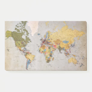 Bloco De Notas mapa mundial