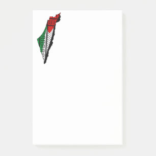 Bloco De Notas Mapa Palestino que Bandeira e Padrão Keffiyeg