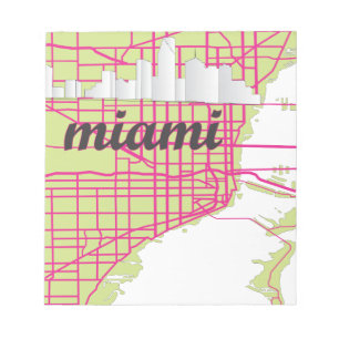 Bloco De Notas mapas Miami