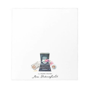 Bloco De Notas Máquina de Digitalização Monogramas Stationery