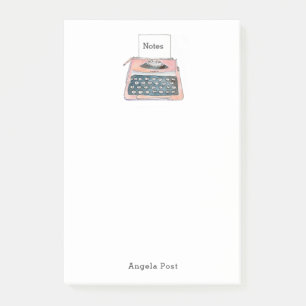 Bloco De Notas Máquina de Digitalização Vintage Rosa