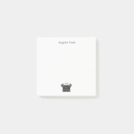 Bloco De Notas Máquina de Escrever Preta Vintage Personalizada