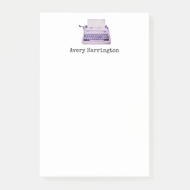 Bloco De Notas Máquina de escrever retrô personalizada acadêmica  (Frente)