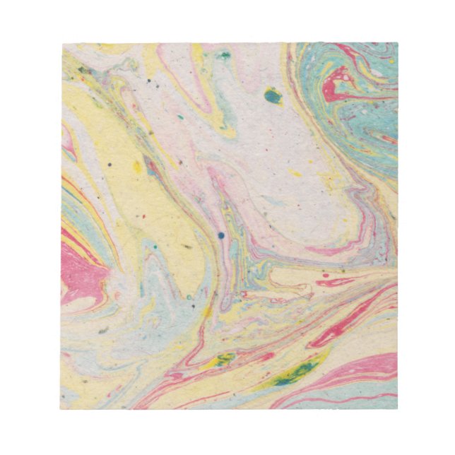Bloco De Notas Marble Granite Texture Colorido (Frente)