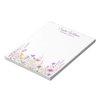 Bloco De Notas Marca de Joias com Bordadura de Flores Silvestres 