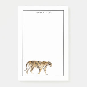 Bloco De Notas Marcha de Tigre de Aquarela