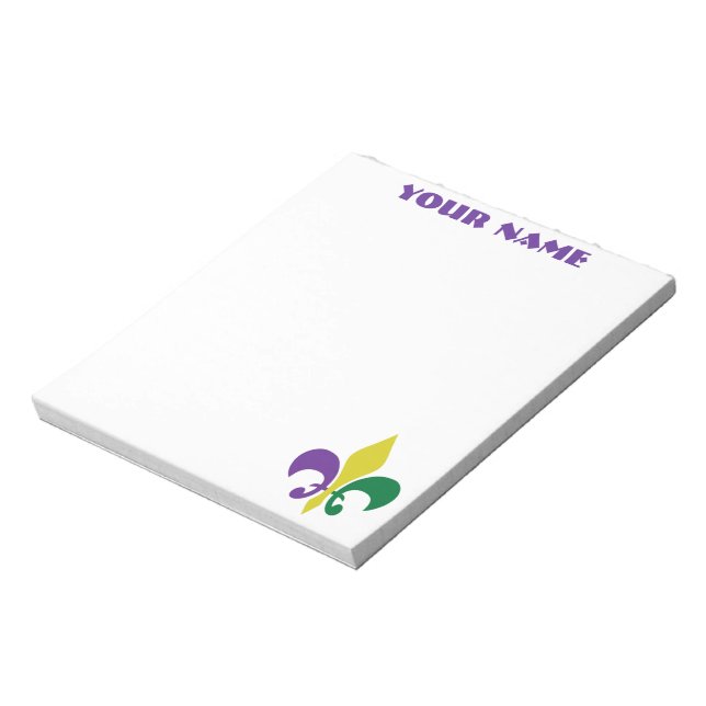 Bloco De Notas Mardi Gras ~ Fleur De Lis (Invertido)