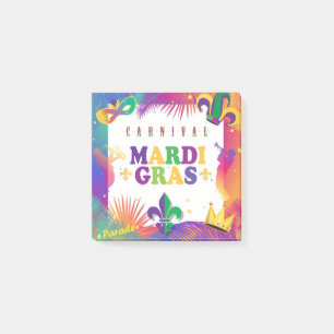 Bloco De Notas Mardi Gras Music Carnival (Fleur de Lis)