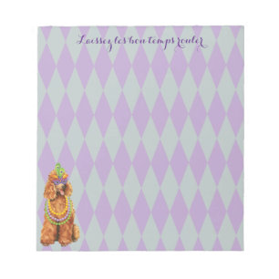 Bloco De Notas Mardi Gras Poodle