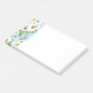 Bloco De Notas Margaridas da lista de compra das notas de post-it