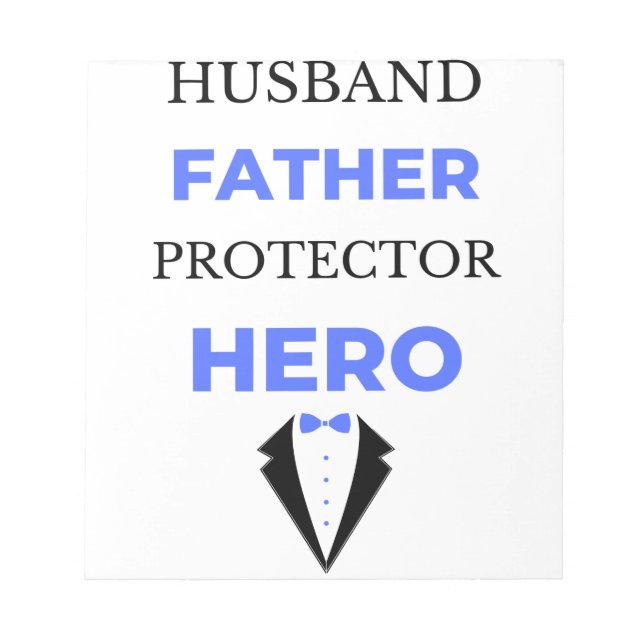Bloco De Notas Marido Padre Protetor Hero bl (Frente)