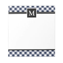 Marinho Azul gingham cheque Monograma