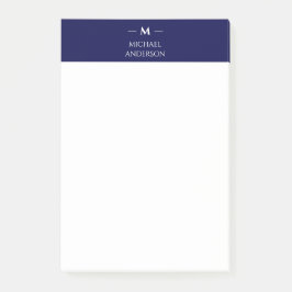 Bloco De Notas Marinho azul minimalista
