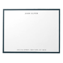 Bloco De Notas Marinho Blue Border Business Formal