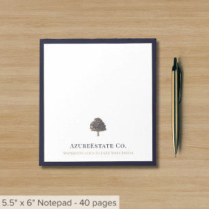 Bloco De Notas Marinho de logotipo personalizado profissional Bor