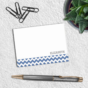 Bloco De Notas Marinho Personalizado Chevron